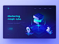 Marketing magic cube Web Page web design website design website web ux 2.5d visual ui future image design icon illustrations