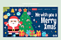 Free vector hand drawn flat christmas landing page template