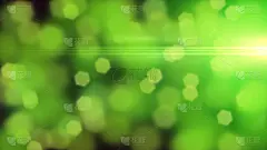 强烈的六边形散景横幅背景在绿色和白色的阴影