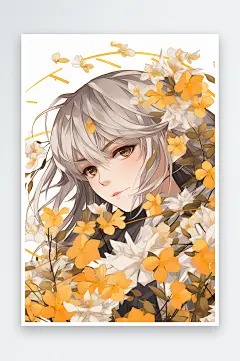 AI数字艺术秋季桂花插画-众图网