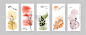 一套卡片抽象涂鸦秋花设计结合染色手绘水彩画背景。用于问候、邀请、封面设计、小册子、招贴画等装饰设计的