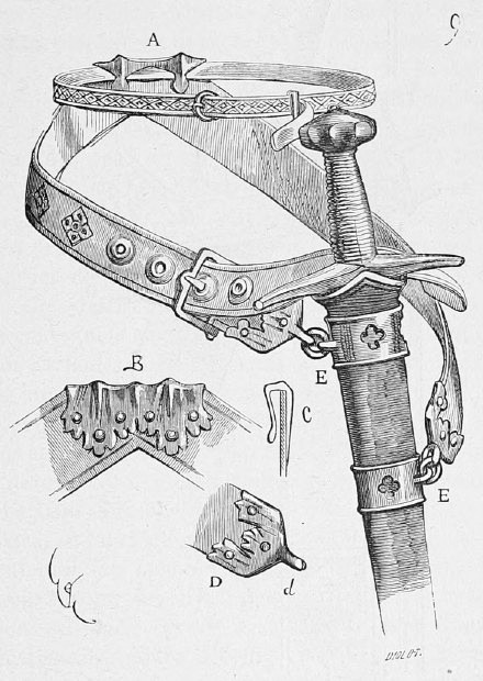 #绘画学习# 【一些中世纪风格的剑带设计...