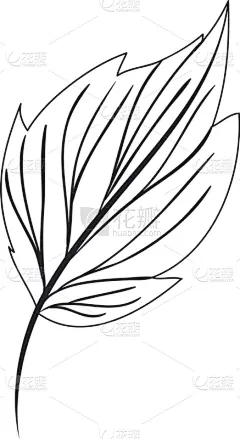 分离着色,枝,叶子,图标,华丽的,清新,环境,春天,复古,绘制