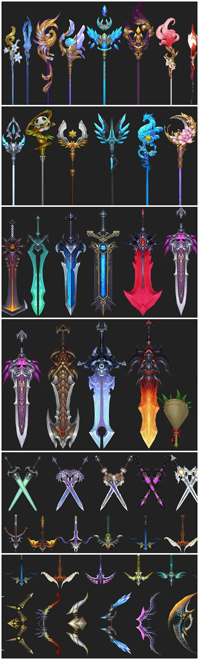 游戏美术素材 国风武侠仙侠角色人物武器3D模型手绘贴图 3dmax源文件 CG原画参考设定-花瓣网