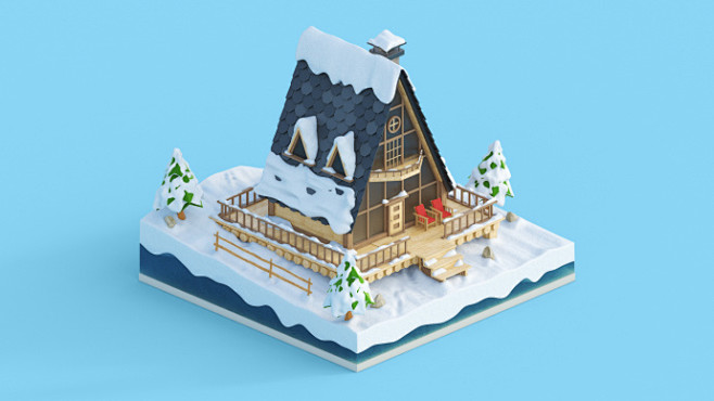 【Behance设计秀】C4D·可爱小场...