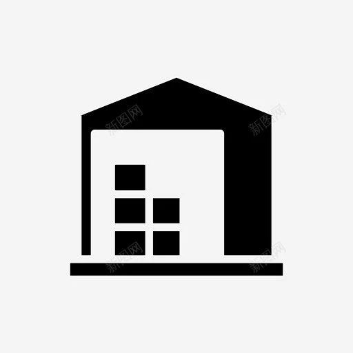 仓库建筑物车库 标志 UI图标 设计图片 免费下载 页面网页 平面电商 创意素材-花瓣网
