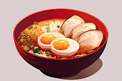 卤肉饭便当美食插画绘画图片