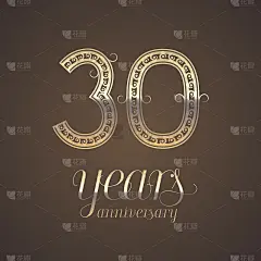 30周年矢量图标，符号