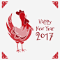 2017鸡年边框矢量图高清素材 2017 春节 红色 边框 鸡年 矢量图 免抠png 设计图片 免费下载