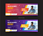 Agency modern facebook cover template Premium Vector