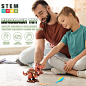 Amazon.com: Take Apart 儿童恐龙玩具 STEM 学习恐龙玩具 3-5 岁棕色霸王龙恐龙积木套装 适合男孩女孩的生日礼物: Toys & Games