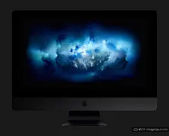 全新的iMac Pro 黑色展示模型iMac-Pro-Mockup-样机模版-@美工云(meigongyun.com)