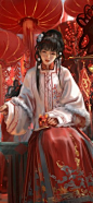 农历新年 春节 女孩 古装红色裙子 鬼刀高清全屏手机壁纸 更新时间：2022-02-03