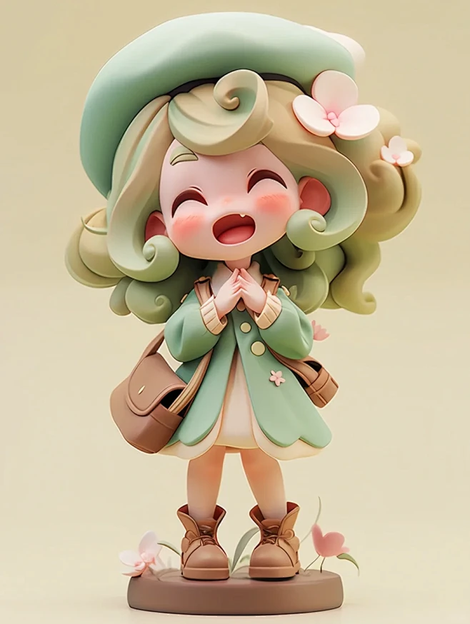 AI绘图 | 森林小女孩卡通3d角色