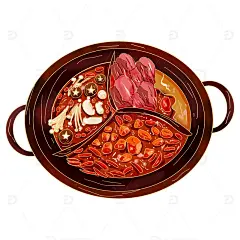 手绘重庆美食重庆火锅元素高清模板免费下载-趣麦麦图