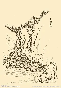 芥子园画谱 山水大图 点击还原