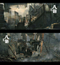 四年前参与的U八佰 电影历经波澜终于如期上映，以下是我绘制的部分概念图
p1：大场镇废墟正反打两个机位（保安团在此经过）
p2：大场镇废墟的其他机位。
p3：大场镇日军燃烧尸体（远景和近景）
p4：大场镇废弃的房屋（室内和整体结构布局）
p5：上海市区街道（保安团前往四行仓库经过的街道）
p ​​​​...展开全文c