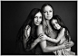 Classic black and white studio portrait of a mother and her 2 daughters near Las Vegas. LJHolloway Photography is a Las Vegas family photographer.: 