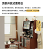 实木餐边柜组合高柜洞洞板北欧家用酒柜日式复古墙边柜厨房储物柜-淘宝网