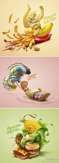 【公益广告】创意减肥海报欣赏O网页链接