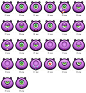可爱的怪兽表情包_紫色的qq表情小怪兽png图片下载 #Web#