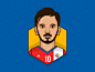 # Bryan Ruiz - Costa Rica adidas football design vector avatar fifa world cup 2018 football captain costa rica