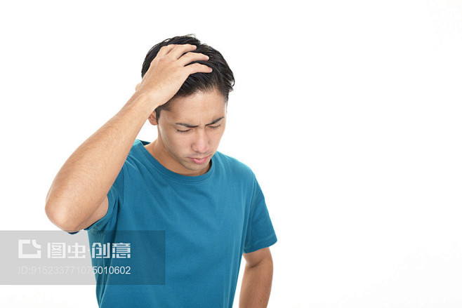 抱着头的男人,頭を抱える男性 - 图虫创...