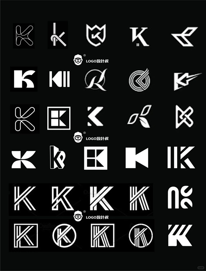 灵感采集300个字母K元素图形logo设计分享_2_设计叔logo设计_来自小红书网页版