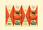 Ridna Marka : Juice packaging series created for Ridna Marka brand consist of four flavors. The idea was to recreate USSR retro style. 