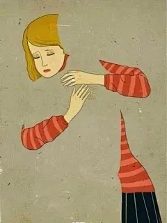 插画。隐形的爱人。