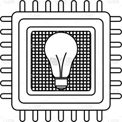 电脑芯片,黑白图片,电灯泡,创造力,商务,智慧,概念,灵感,技术,设计