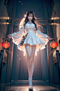  1 Girl, solo, glowing, glowing eyes,
Perfect body, pretty face with details, whole body, shoes, long eye browses, big, cut eyes, movie lights, Movie lights, strong contrast, high level of detail, best quality, masterpiece, white background, Chinese style