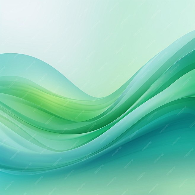 Abstract green wave ...