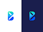 B x Y x Arrow monogram mark logo digital arrow y b