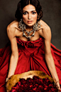 Marcella into our Moroccan rose…Gown by Donna Karan