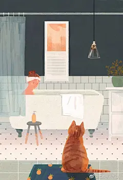 插画与艺术设计#插画#插画无生活不设计#无生活不设计##猫# 
-
关于猫的插画，因为有你，我们是幸福的
作者：정하(jeongha) ​​​​