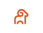 Ram / logo design deividas bielskis horns animal character beast pet goat identity brand icon line simple mascot animal ram