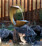   Double Quencheet ,  Bronze & Water,  58" x 38" x 15",  2009  Private Residence, Los Altos, CA 