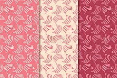 樱桃红几何图案。无缝模式集