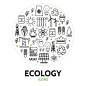 Round composition with ecology elements
