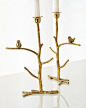 H7MM1 NM EXCLUSIVE Sparrow Candlesticks, Set of 2