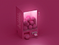 Hello Dribbble ! candy ball basket pink ticket fun c4d machine