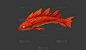 金鱼，红鱼，鲤鱼 - 动物模型 蛮蜗网