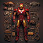 TiboseKing_Iron_Man_parts_scattered_flat_on_a_table_explosive_p_2f92255e-f793-4591-ae6c-8c6615a27082