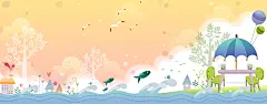 卡通背景矢量图背景图_新图网 https://ixintu.com 六一 卡通 可爱 手绘 海报banner 童趣 矢量图