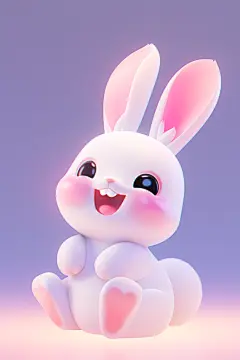 立体小兔萌宠动物模型