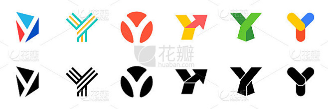 抽象标志集合与字母Y