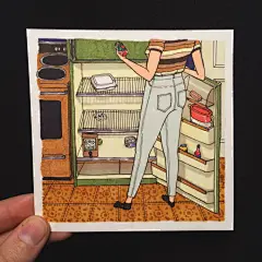 插画师 Sally Nixon 的一个插画项目“365”，她每天绘制一张小画，并会坚持一年。（ins：sallustration）这个项目在社交网络上直播，而美颜、装逼、玻尿酸几乎代表了当代女性的社交网络形象，插画家则希望能展现出女性自然的一面。 ​​​​