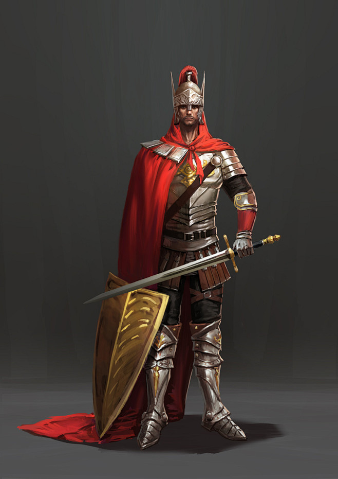 羊七狼的插画古罗马将军