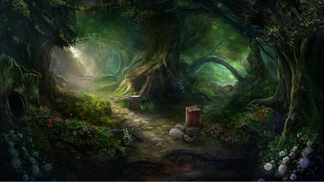 魔法森林,绘画,梦境漂亮壁纸
